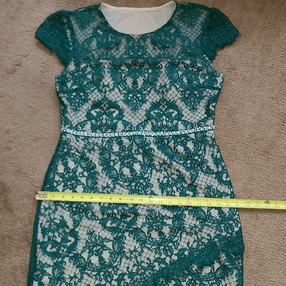 Elegant Teal Lace Kids Dress - Picture 10 of 10